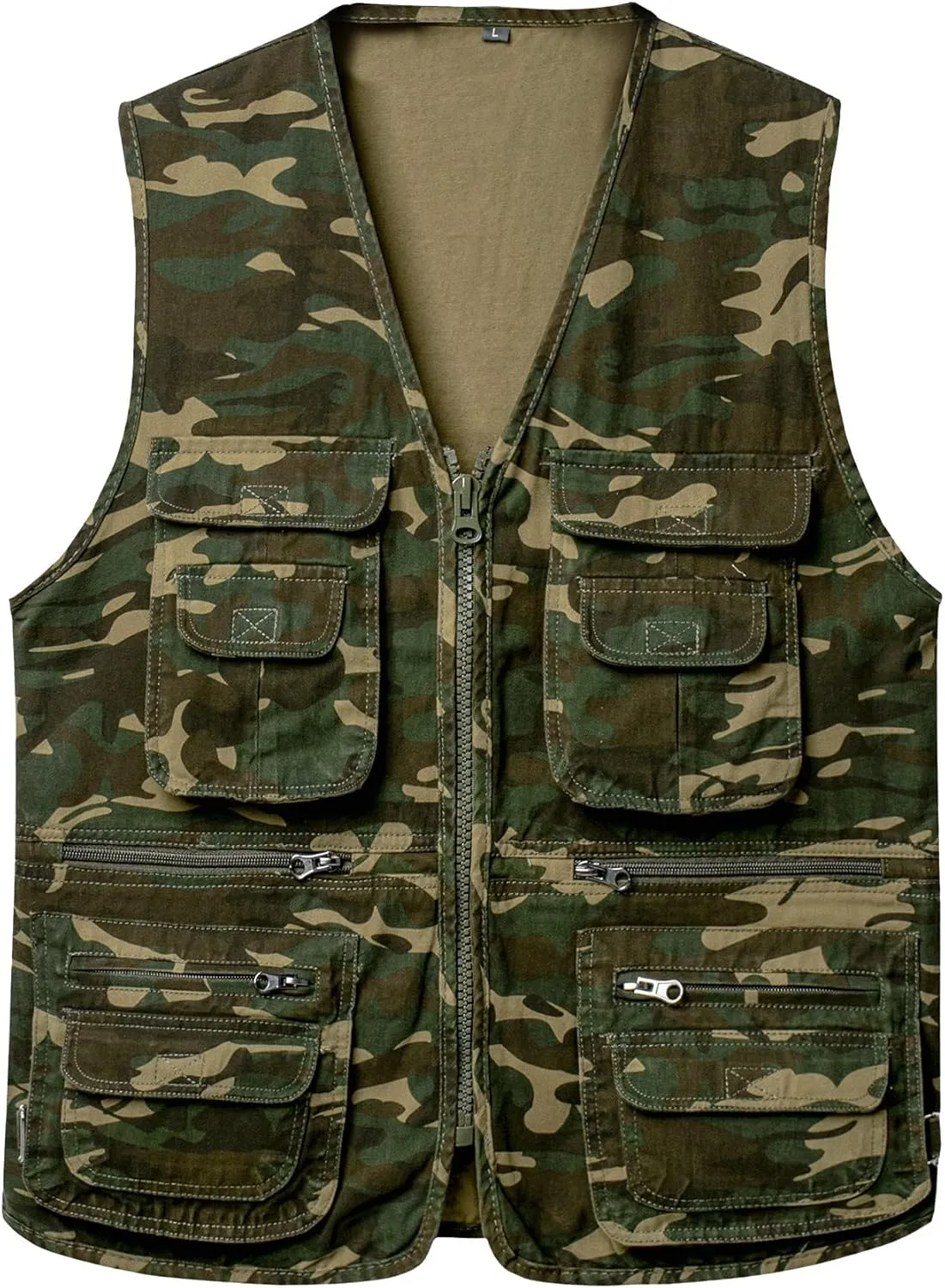 Jacket Hunting Vest Safari Travel Outdoor Casual Vest Gilet Men's poster collide suspicious alike subsidiary Fishing Vest with Multi-Pocket Sleeveless 