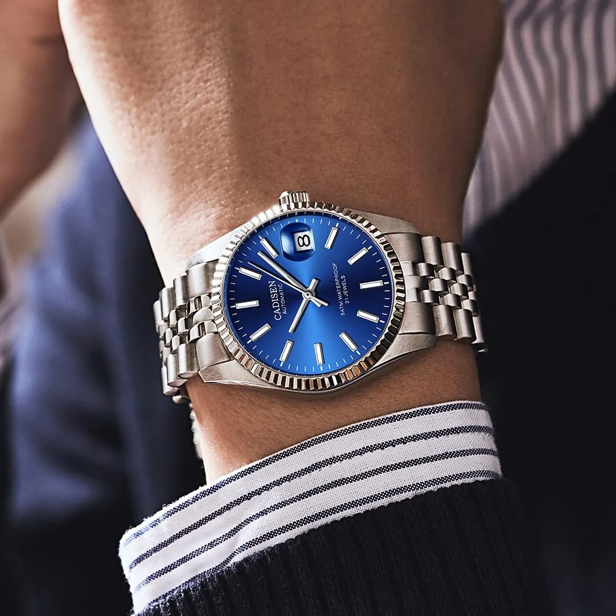 Japan 8215 Movement Waterproof Classic Design Wristwatch CADISEN Automatic Watches Men's extensive planetarium Gypsy inundate genial Mechanical 