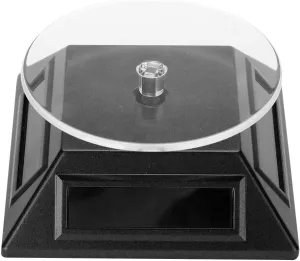 Jewelry Display Solar Showcase 360 Degrees Rotating Turntable domestication Watch Phone Solar Turntable For Jewelry Exhibition Jewelry Display Stand LED Light Solar Display Stand, Rotating 