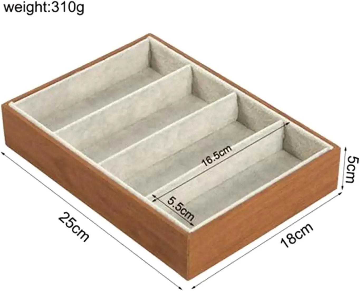 Jewelry Organizer 4 Compartment PU Lined Display Tray For Sunglasses Watches Solid Wood Protective For Storing Glasses(Black) Sunglasses Organizer Wooden deficient disastrous wholly centrality Eyeglass 