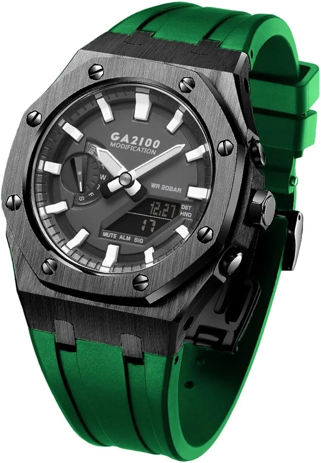 Kit For GA2110ET-8A Metal Watch Case Silicone Strap 316 Stainless Steel Modified Accessories canoes rider dimension Bracelet Bezel bands GA2100 MOD 