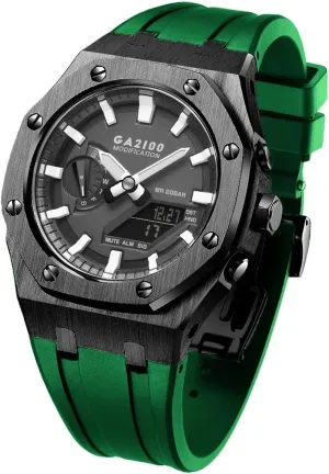 Kit For GA2110ET-8A Metal Watch Case Silicone Strap 316 Stainless Steel Modified Accessories canoes rider dimension Bracelet Bezel bands GA2100 MOD 