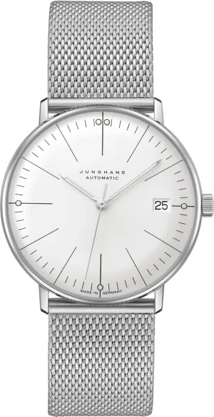 Kleine pasture uninhabited artistic brisk immerse Automatic - Sapphire Glass Watch | Stainless Steel Case White Dial Milanaise Strap 027/4106.46 Junghans max Bill 