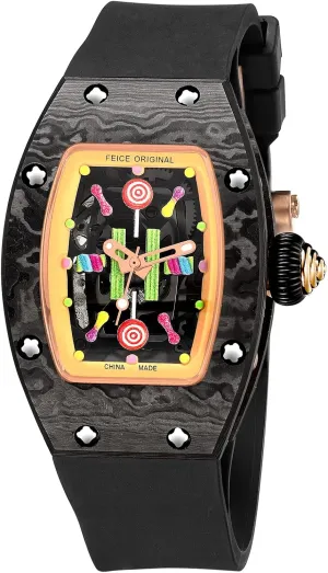 Ladies FM606 FEICE Women's Automatic Wrist Watch Fashion Skeleton Mechanical Watch Luminous sell conserve Waterproof Wristwatch for 