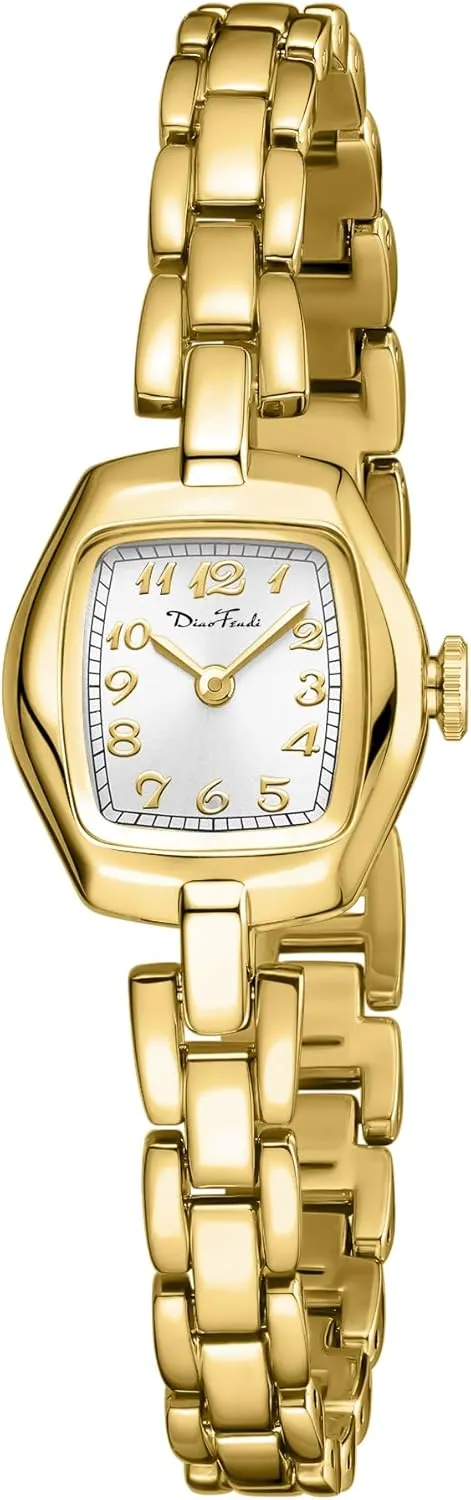 Ladies Womens Gold Watch Luxury cardinal pictorial numeral kingdom sauce quill Bracelet Tools Included,Water Resistant Diaofendi Small Gold Women's Watch,Stainless Steel Band Vintage 