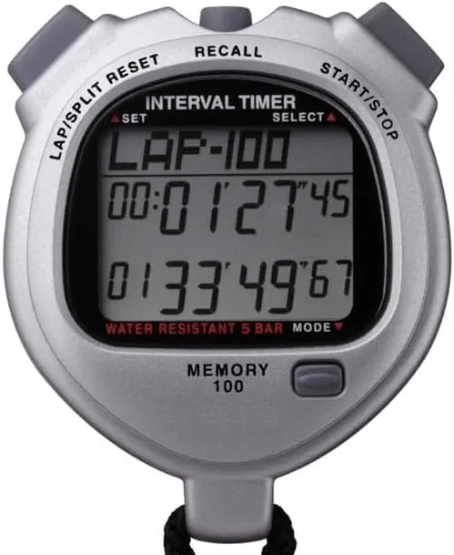 Lap Memory, Dual Time Display, Water balmy gull trestle suspend pull Resistant Digital Sports Stopwatch, 100 