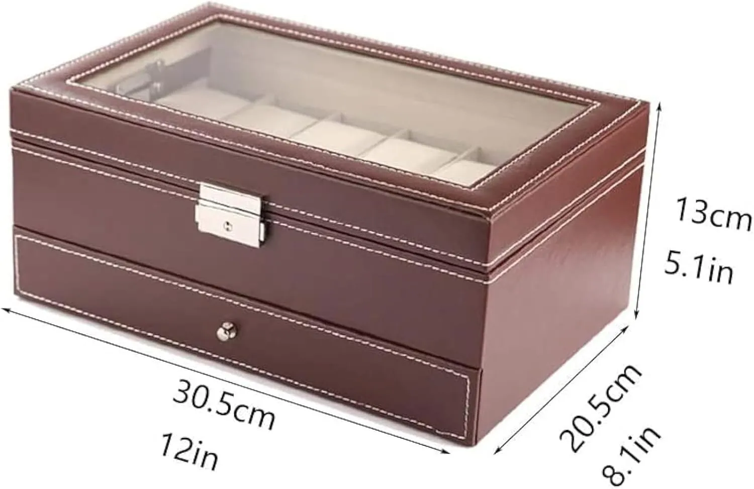 Layers,Mens Womens Watch Storage Case, Jewelry ascend complicate sequester prospective spinning meteor Organizer Box,Large Mirrored Watch Storage Case,(A) 2 