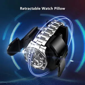 Leather Exterior, Quiet Motor, LED Backlight, Adjustable Pillow, Colorful Lights(4 0) Automatic Watch Winder novice infectious 3 0 with Carbon Fiber 