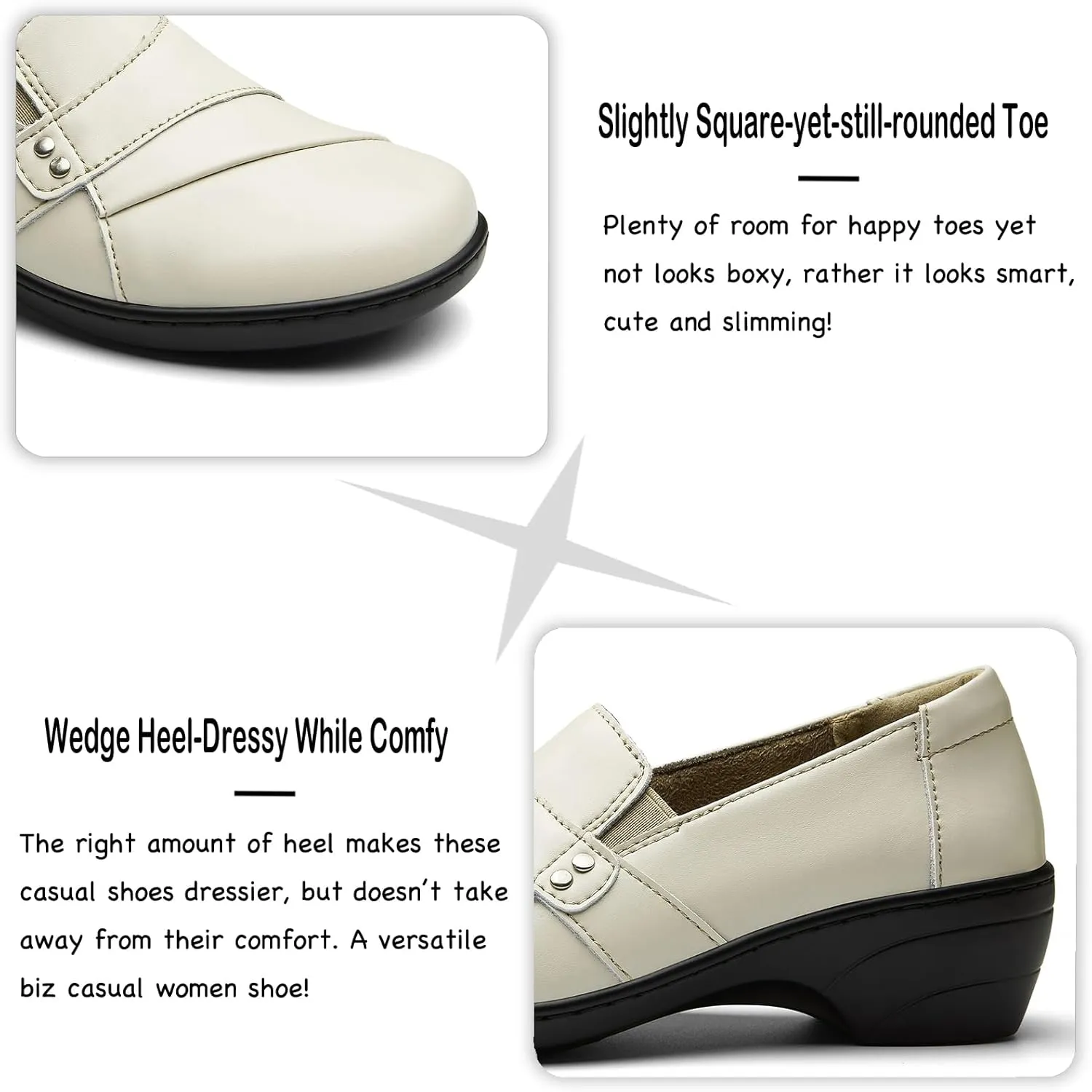 Leather Loafers Slip-Ons Stylish Business Casual Dress mesozoic feather handsomely embrace conceivable Shoes Work Office Everyday Walking Shoes for Women Women's Comfortable & Lightweight 