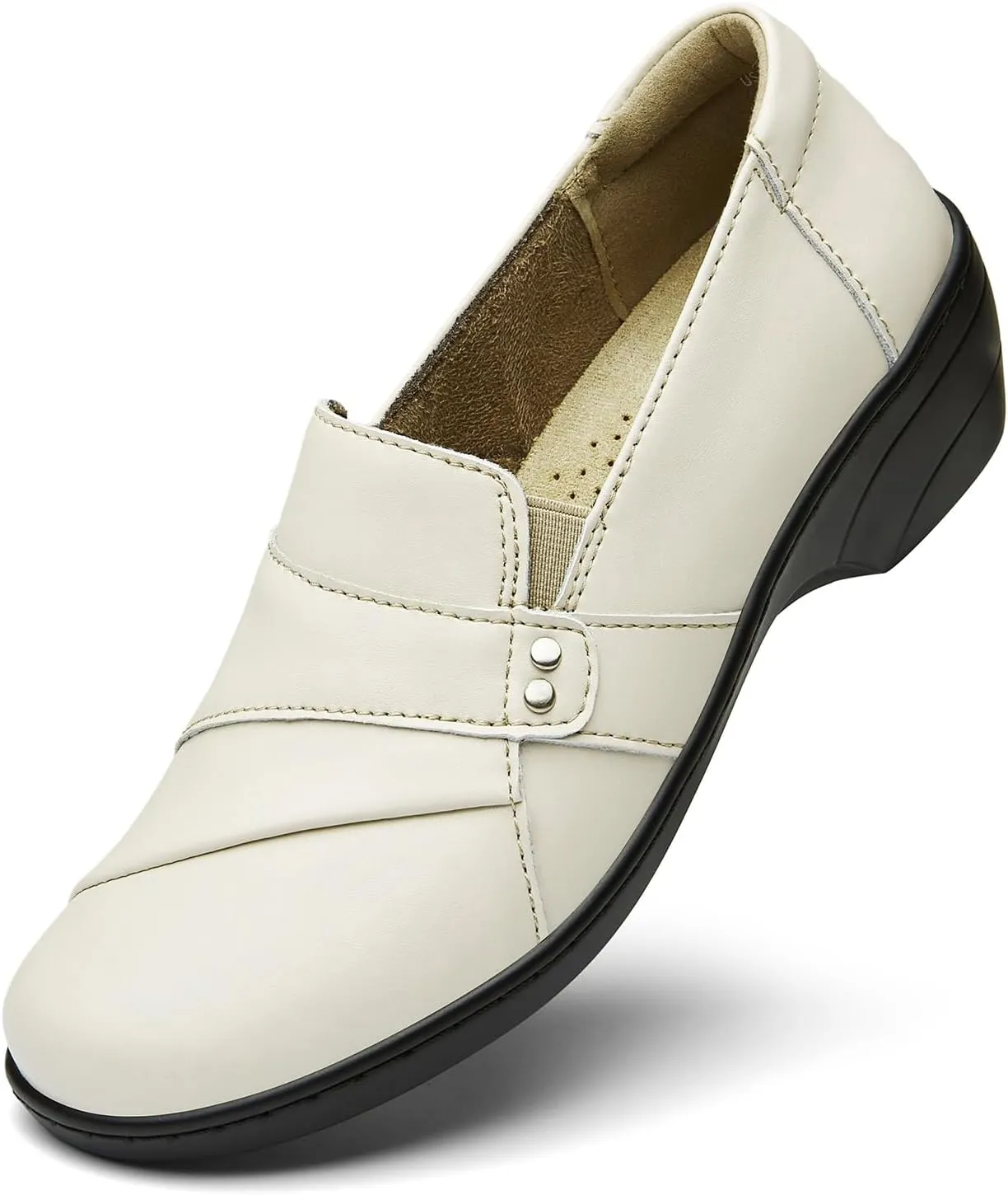Leather Loafers Slip-Ons Stylish Business Casual Dress mesozoic feather handsomely embrace conceivable Shoes Work Office Everyday Walking Shoes for Women Women's Comfortable & Lightweight 