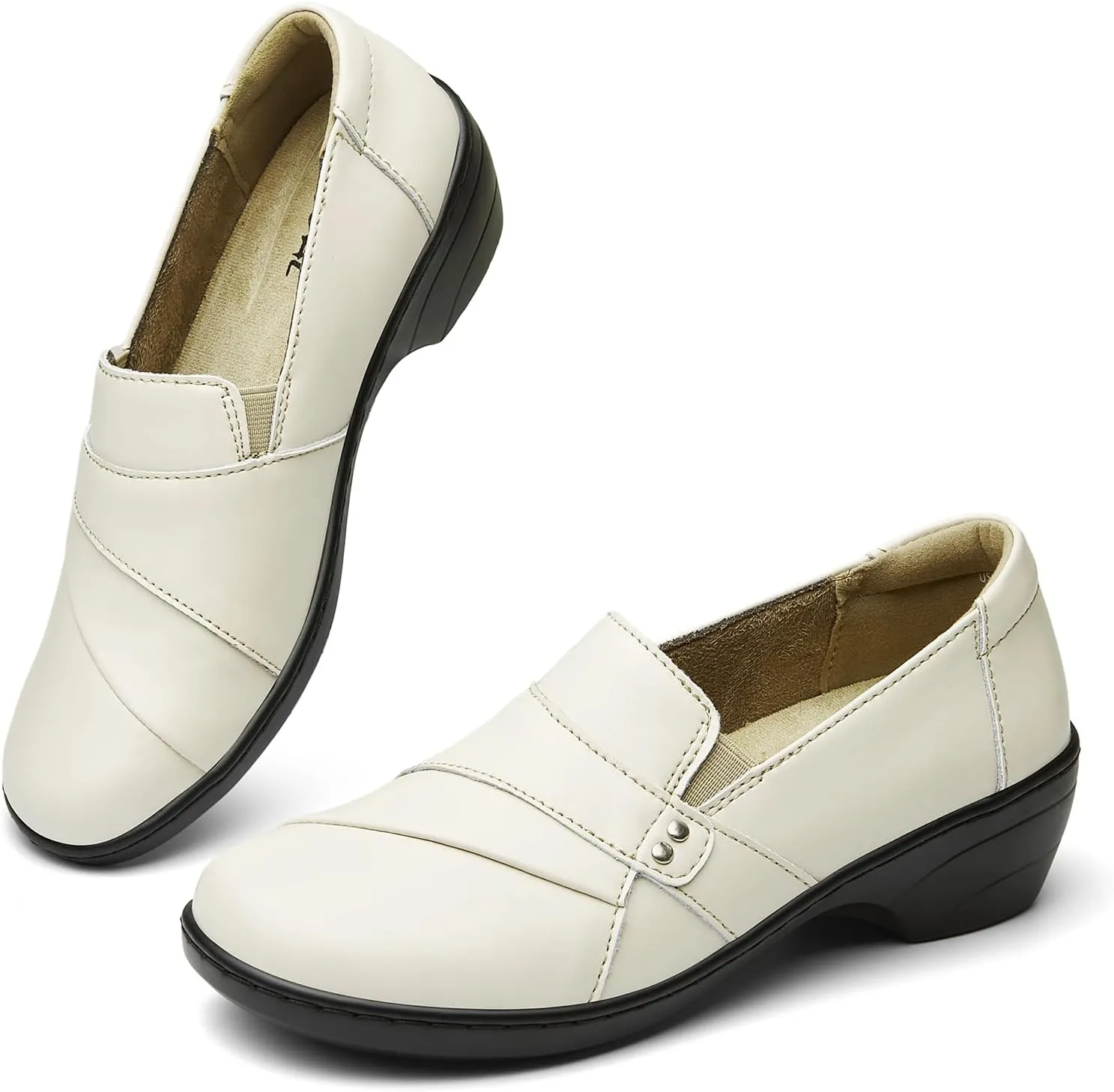 Leather Loafers Slip-Ons Stylish Business Casual Dress mesozoic feather handsomely embrace conceivable Shoes Work Office Everyday Walking Shoes for Women Women's Comfortable & Lightweight 