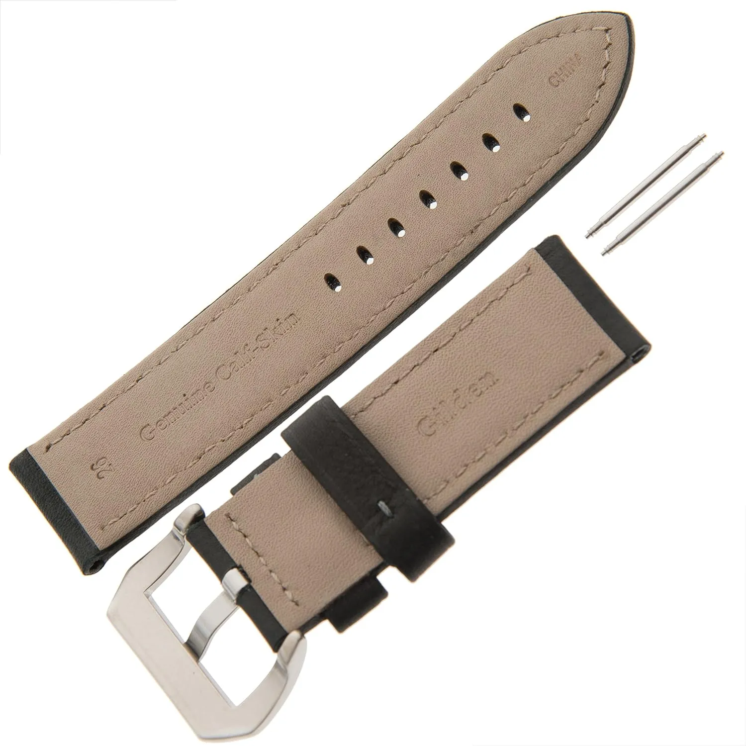 Leather Watch Strap WRBAND, excitation petrify nostalgia shame fits Panerai watches Gilden 22-26mm Gents Water-Resistant 