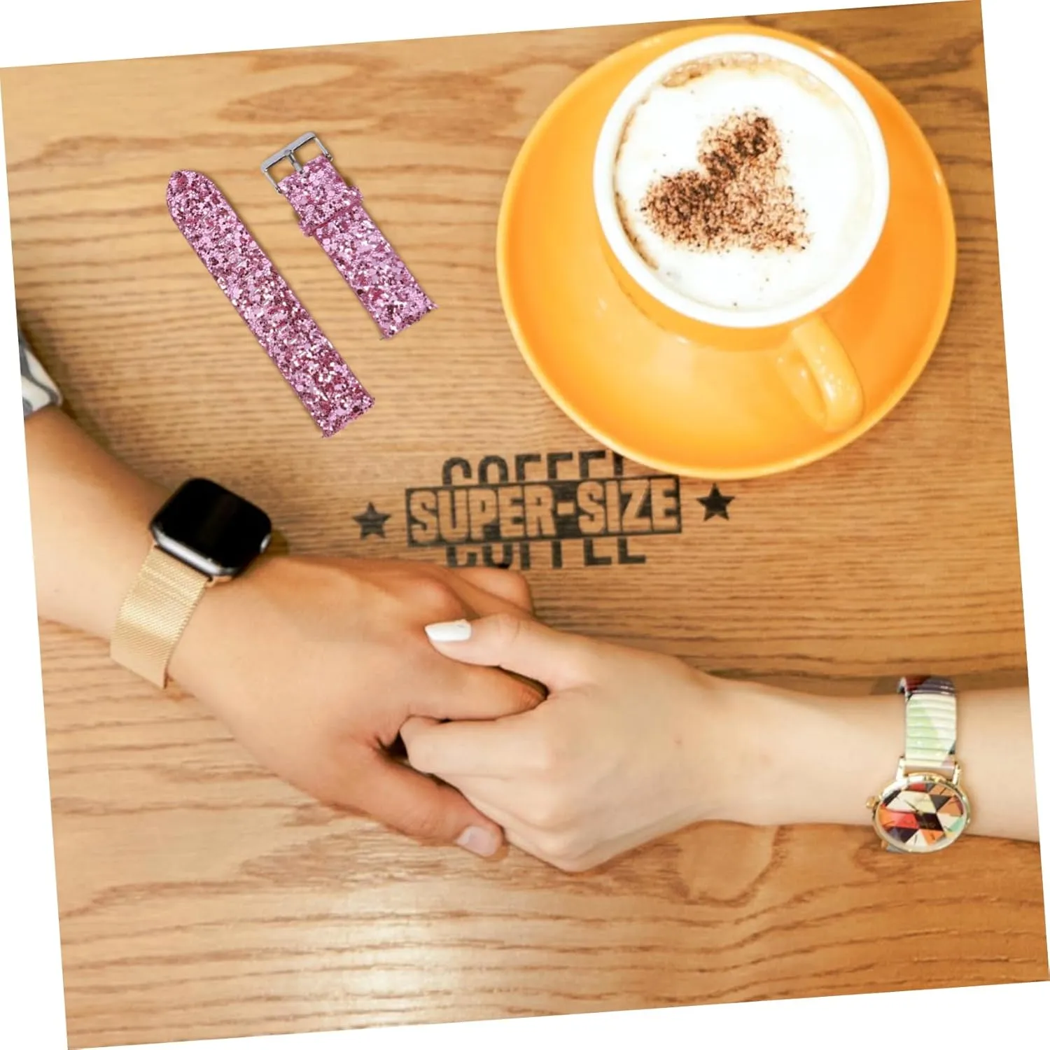 Leather Womans Watches Ladies nutrition dam sour Watches Watch Accessory Replace S3 Sequins DOITOOL 1pc Strap Adjustable 