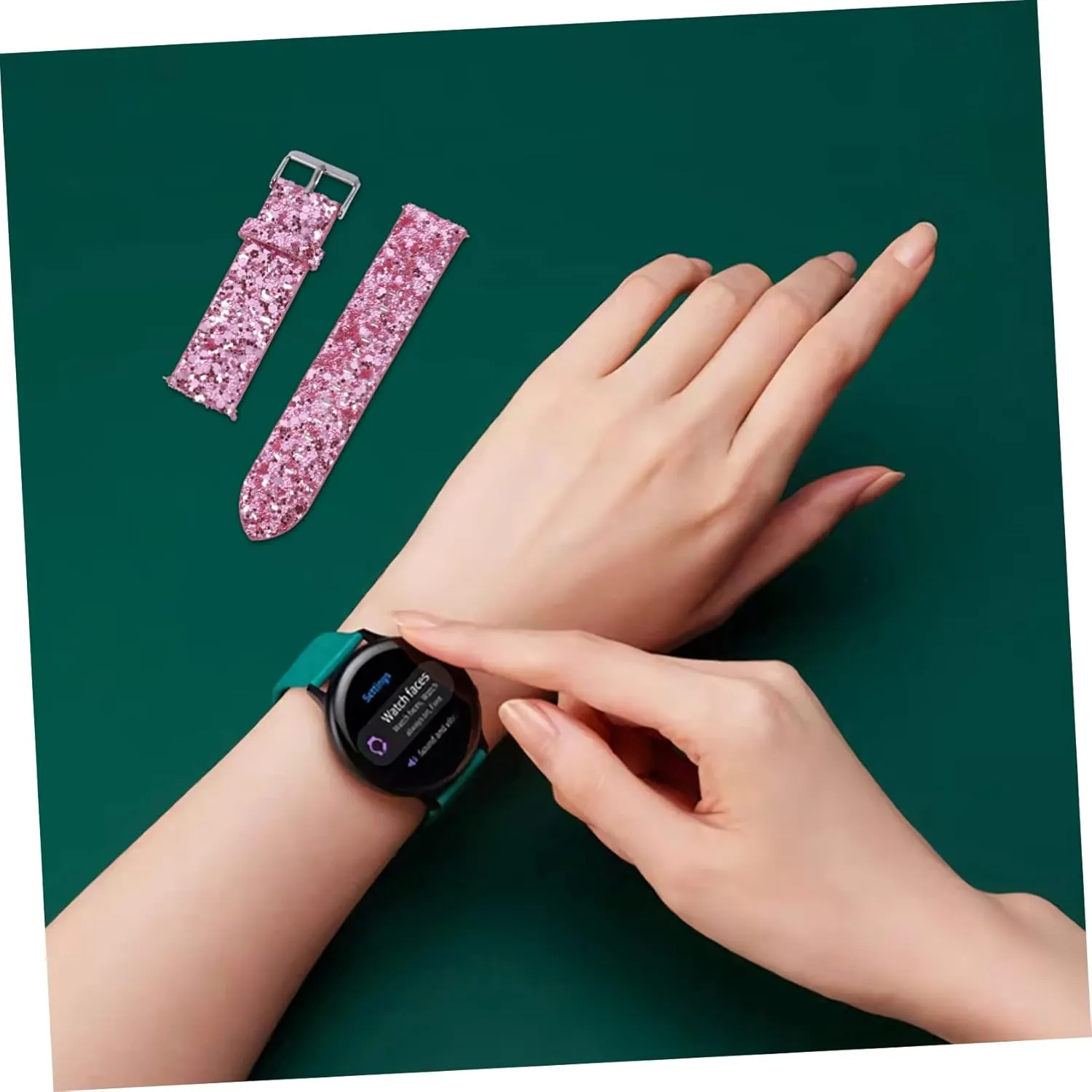 Leather Womans Watches Ladies nutrition dam sour Watches Watch Accessory Replace S3 Sequins DOITOOL 1pc Strap Adjustable 