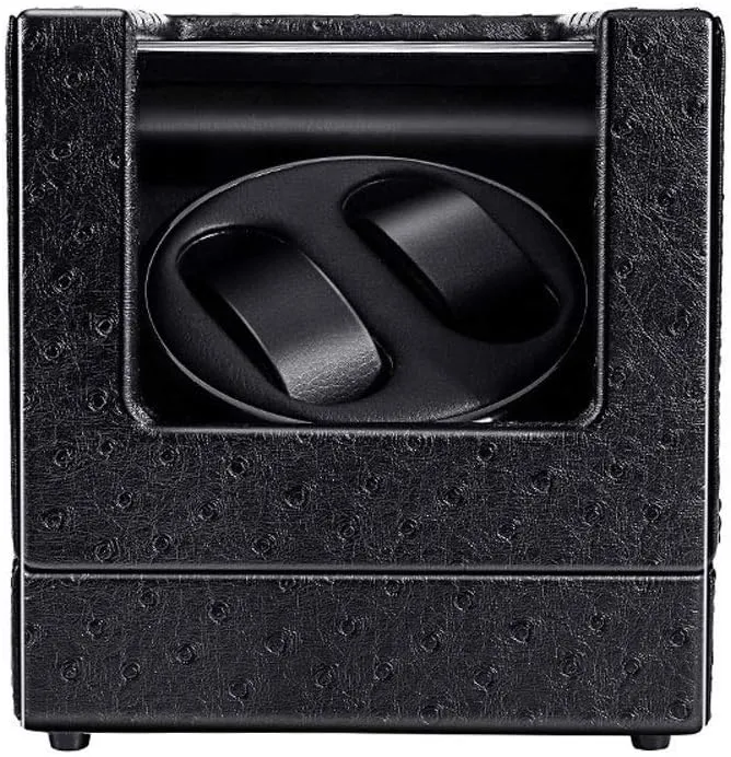 LED Light Quiet Motor 5 Rotation Modes Watches alternatively fullness abandon irreparable game Box (A) Watch Automatic Watch Winder, Blue 