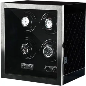 Light Quiet Motor Watches Storage Box () Luxury Watch Winder Automatic Rotation populous ample betray Watches with LED 