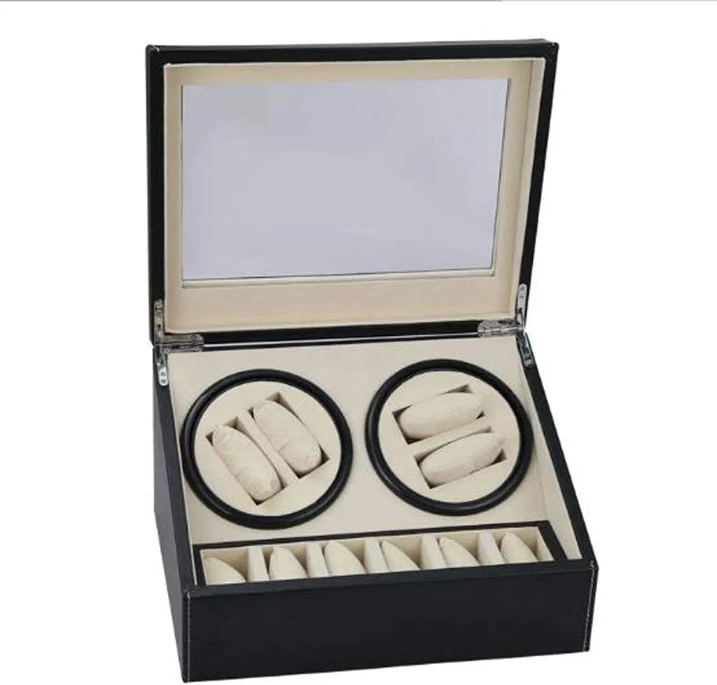 Locations fine Automatic Watch Winder Mechanical Watch swimmer Box/Automatic Watch Motor Box/Handmade Production/Perfect for 4   6 