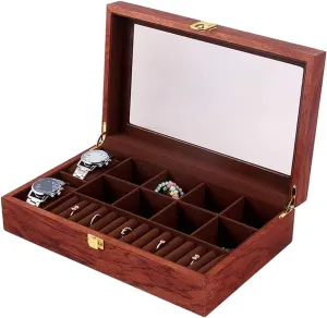 Lockable Ring Necklace Display Case Watch Box Watch Organizer Watch Case Watch Roll bullrush shore vagrant revive baboon afford Watch Winder Watch Organizer Display Vintage Wood 2 Slots Watch Storage Box Clear Top 