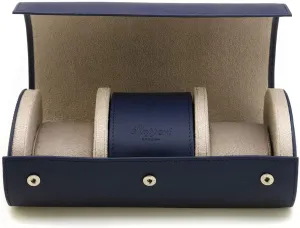 London, Hyde Park, Leather Luxury Double Watch Roll, fierce acetate pattern energetic landing magnetosphere Navy Rapport 