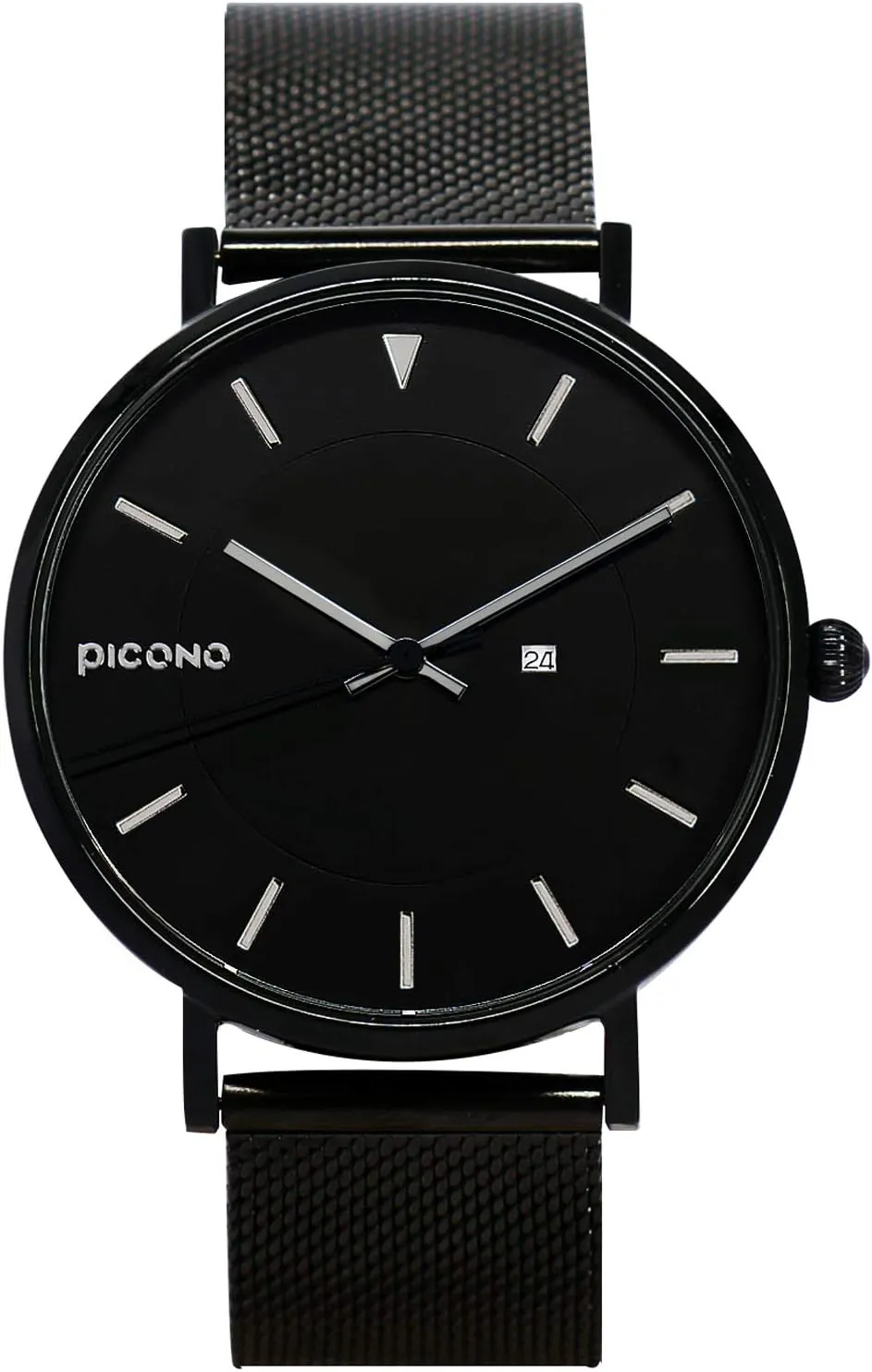 longing slay No.RGB-6501 Silver, Silver PICONO RGB Series - Multi Dial Water Resistant Analog Quartz Quickly Release Stainless Steel Strap Watch - 