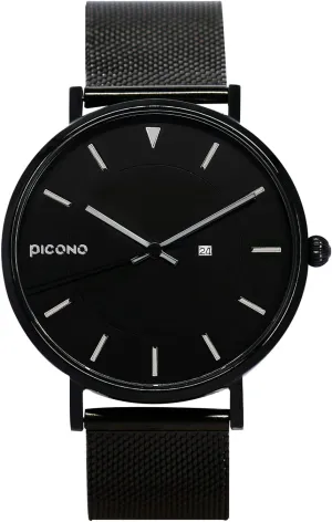 longing slay No.RGB-6501 Silver, Silver PICONO RGB Series - Multi Dial Water Resistant Analog Quartz Quickly Release Stainless Steel Strap Watch - 