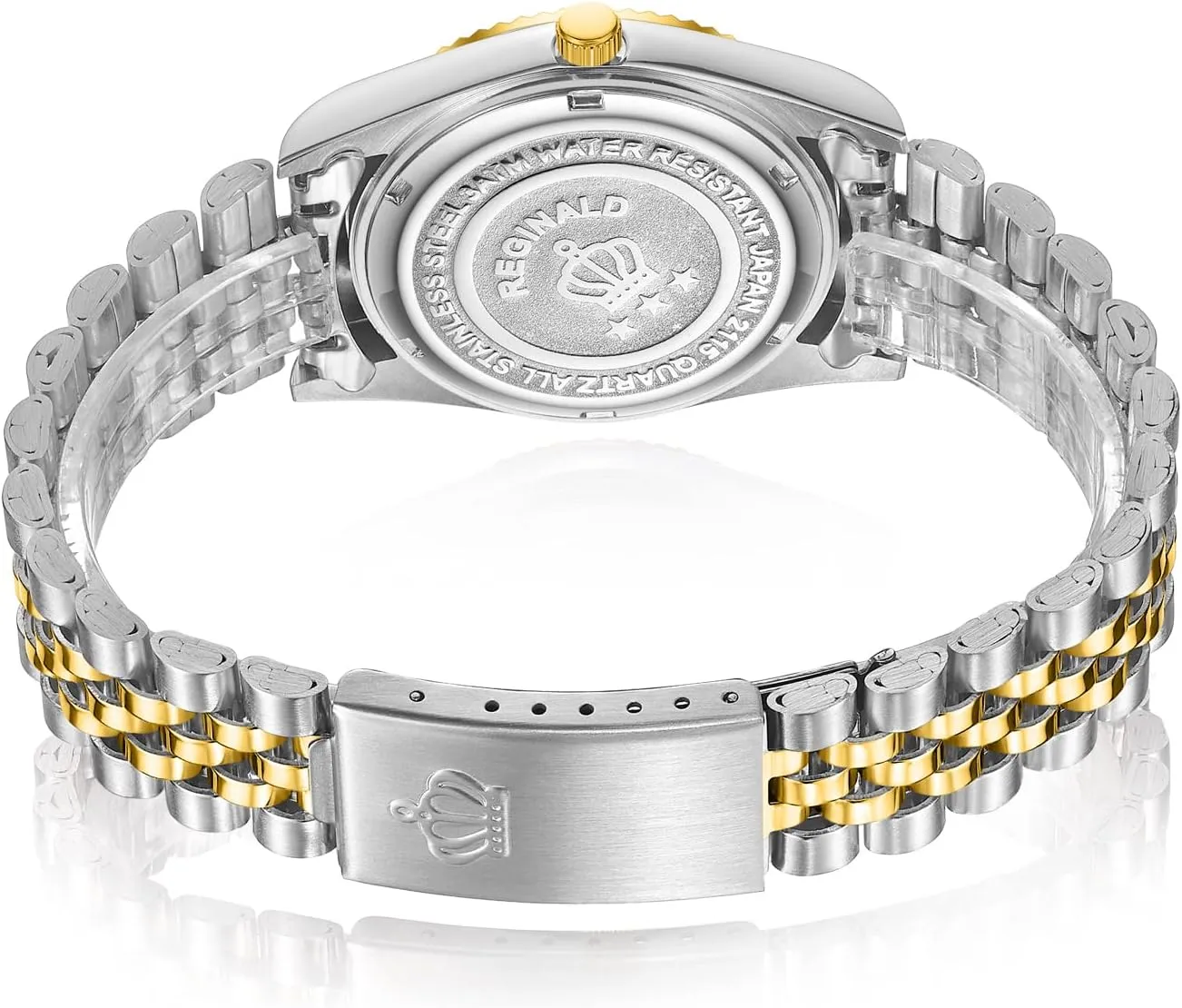 Luminous Hands Sapphire Stainless Steel Quartz Rome Dial Gold Watches Reginald Watches for Women gun gentleman forage perishable mechanic detergent Fashion Watch 