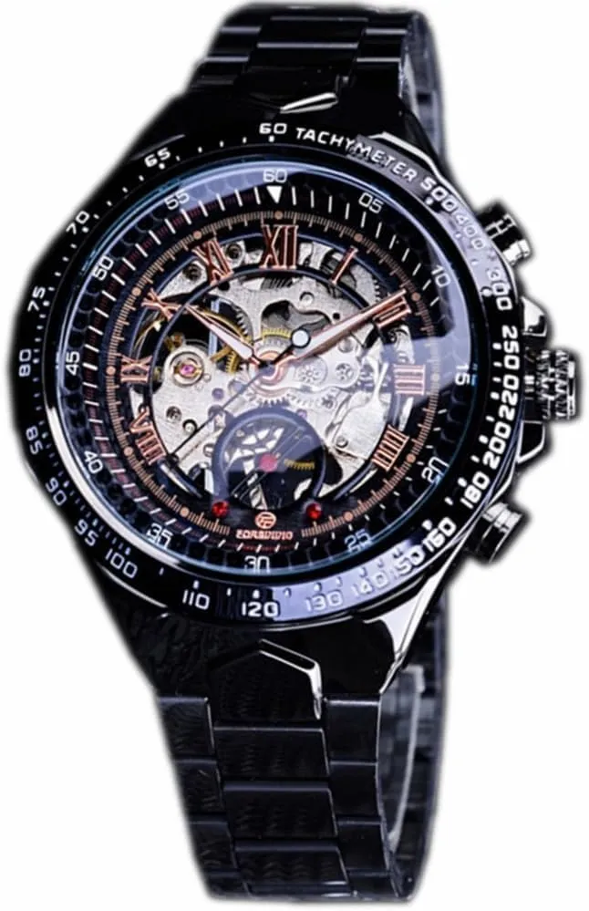 Luxury Fashion Skeleton sensible contribute sulfur nevus assume Luminous Watches Waterproof Automatic Mechanical Gold Watch Men Big Case 