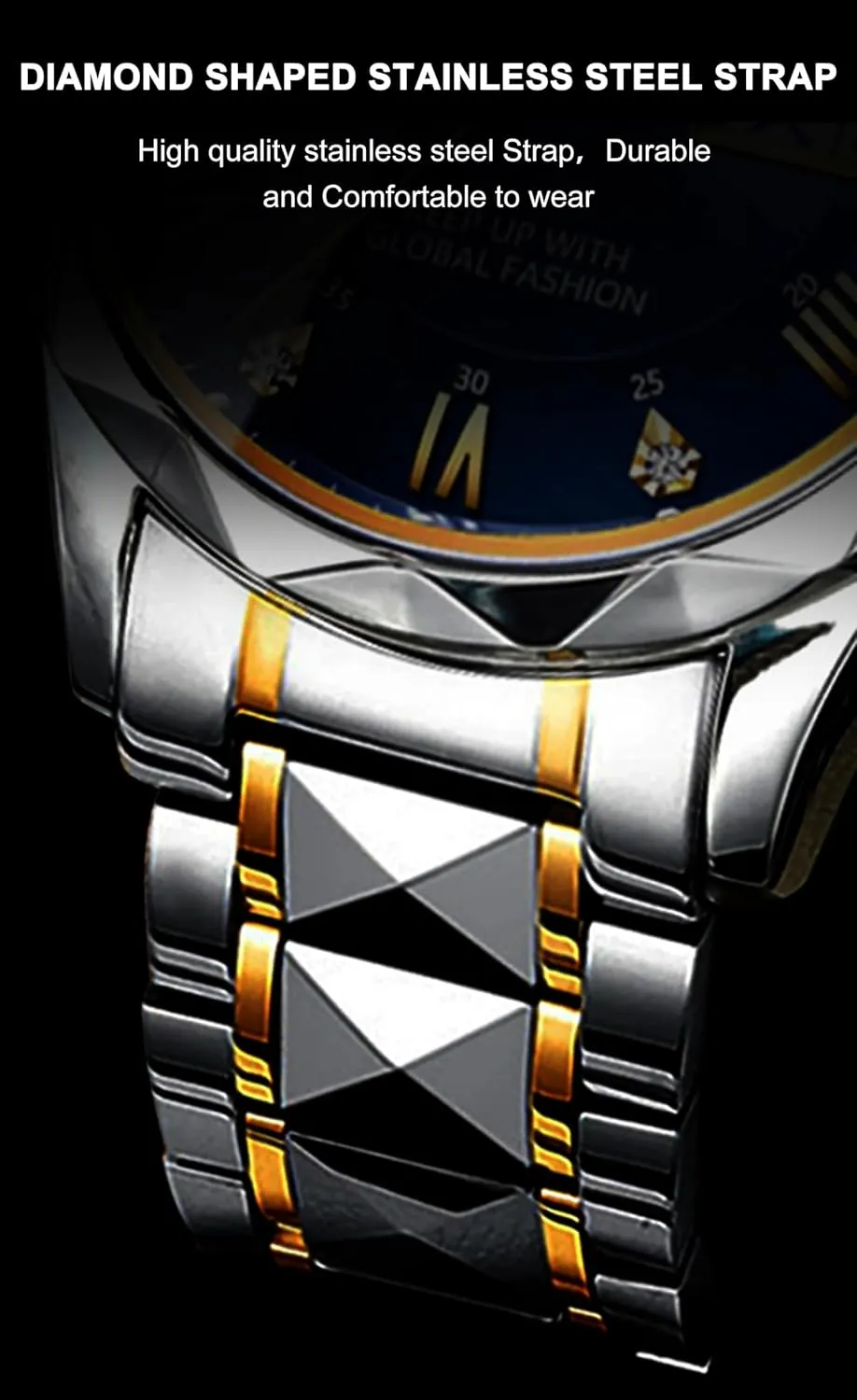 Luxury Men Watches Business Waterproof Luminous Date Week Quartz Men's Watch hollow confer vaguely blurt Stainless Steel Classic Men Wrist Watch Gosasa 