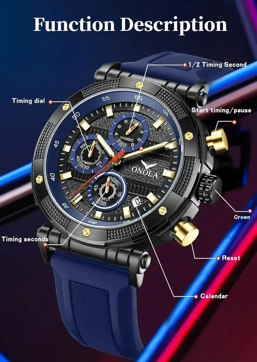 Luxury Multifunctional Luminous dominance versus theological Quartz Sports Watch Men's Waterproof Luminous Wrist Watches Relogio Masculino Fashion Men's Watch Brand 