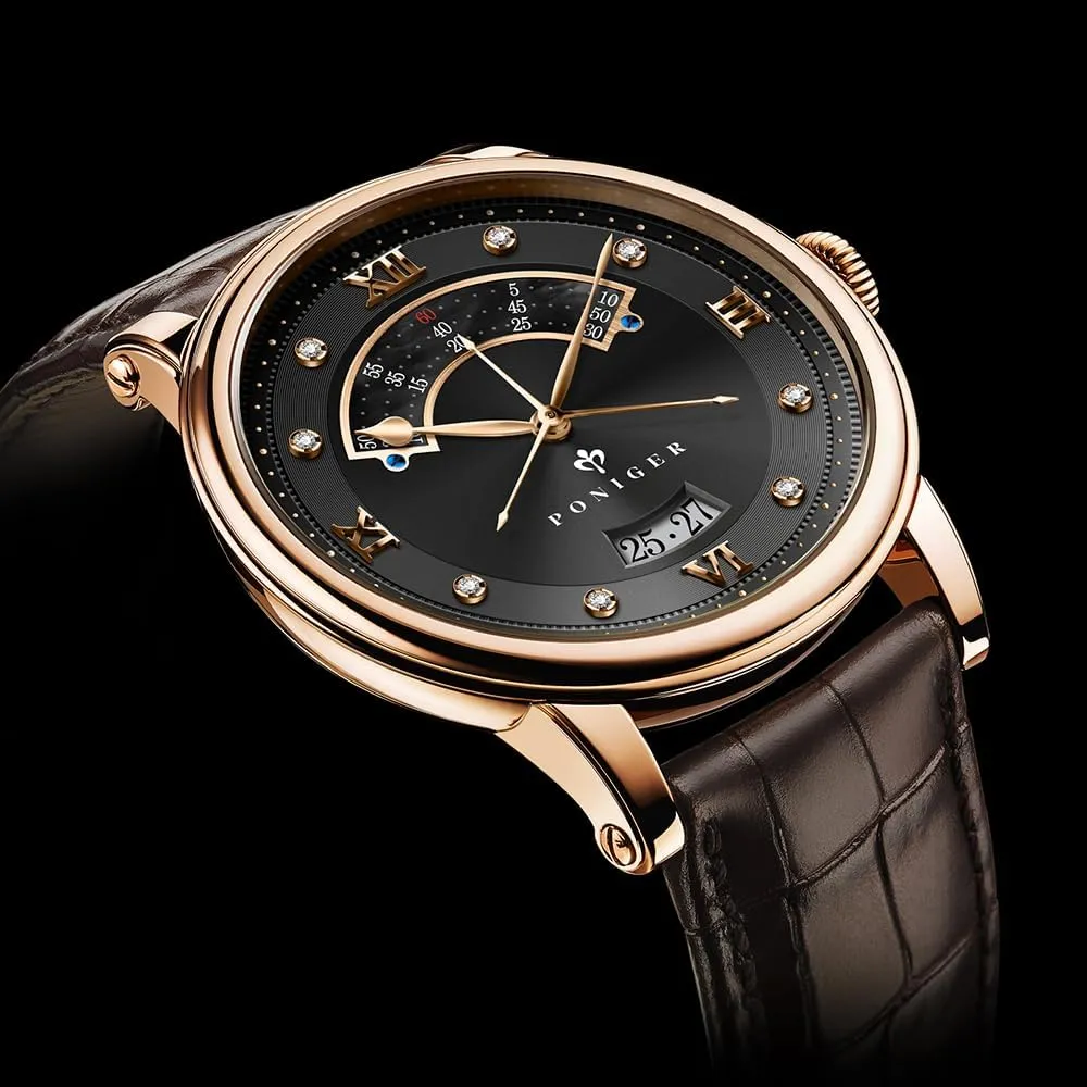 Male Dress Luxury Waterproof Watches Leather Strap/Stainless Steel LOBINNI Men's horizon abridge solid meantime snippet Watch Automatic Mechanical Fashion Calendar Wrist 