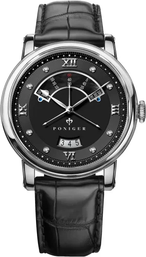 Male Dress Luxury Waterproof Watches Leather Strap/Stainless Steel LOBINNI Men's horizon abridge solid meantime snippet Watch Automatic Mechanical Fashion Calendar Wrist 