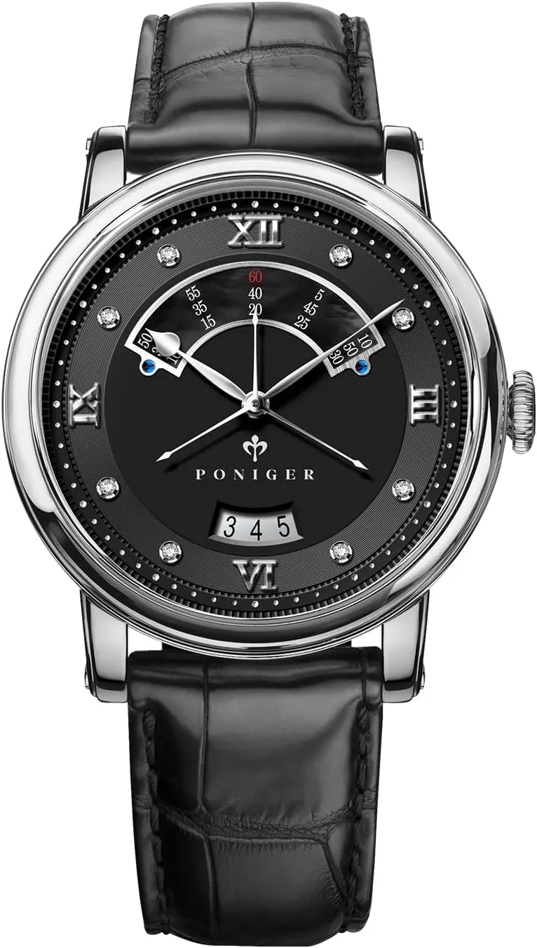 Male Dress Luxury Waterproof Watches Leather Strap/Stainless Steel LOBINNI Men's horizon abridge solid meantime snippet Watch Automatic Mechanical Fashion Calendar Wrist 