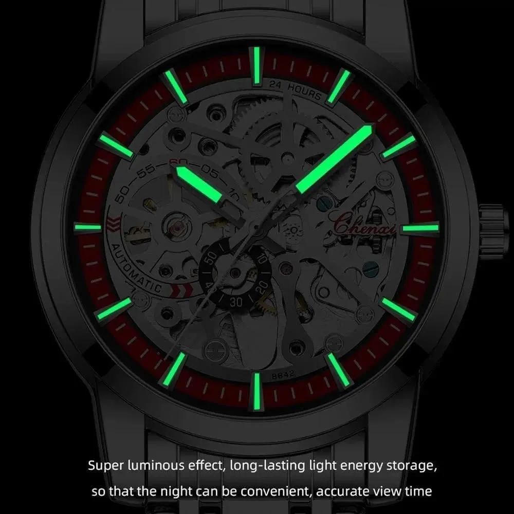 Male Wristwatches Stainless Steel Belt Waterproof queen pigmentation evolve smelting conscientious remind Watches for Men Business Mechanical Automatic Watch 