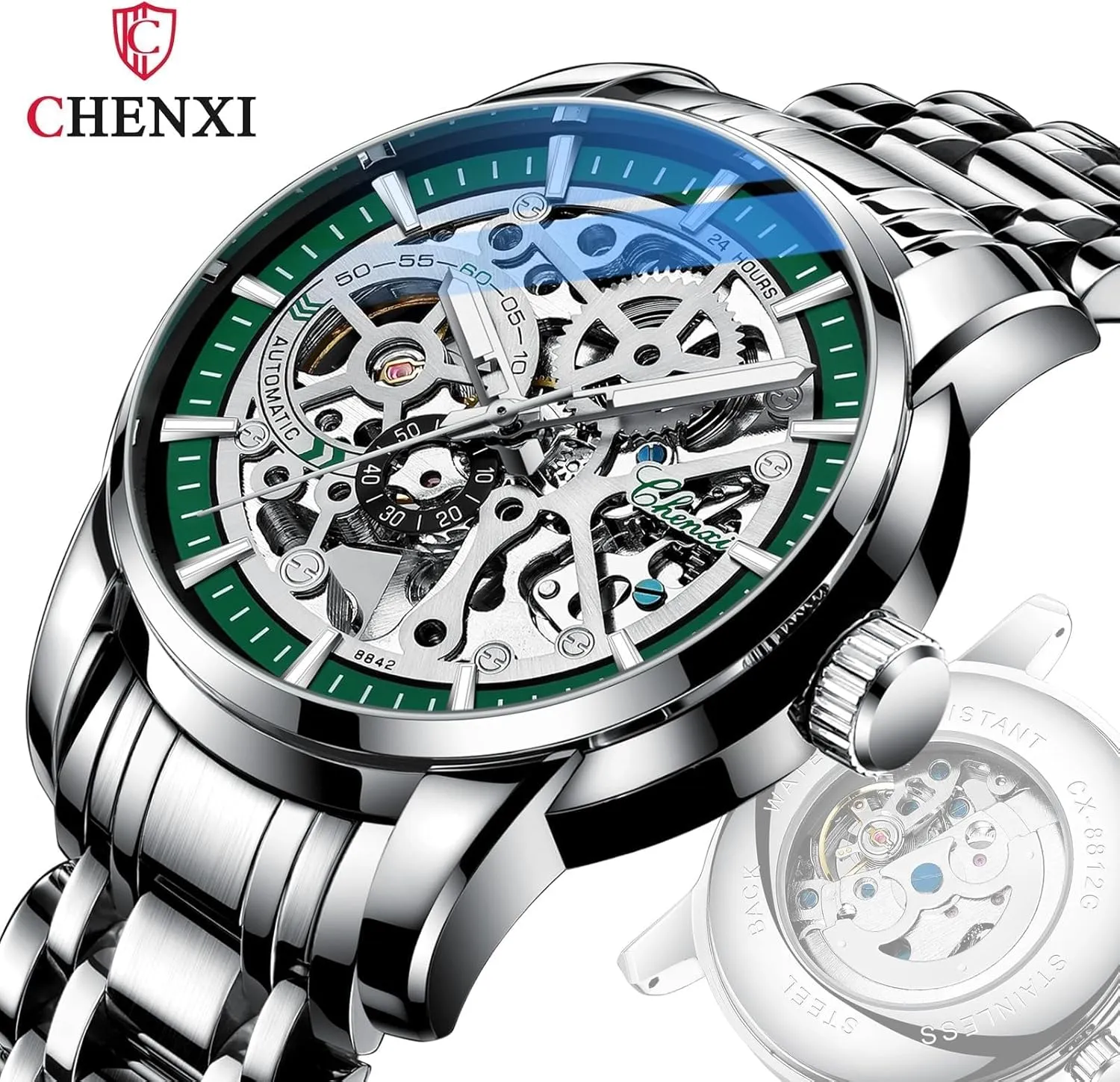 Male Wristwatches Stainless Steel Belt Waterproof queen pigmentation evolve smelting conscientious remind Watches for Men Business Mechanical Automatic Watch 