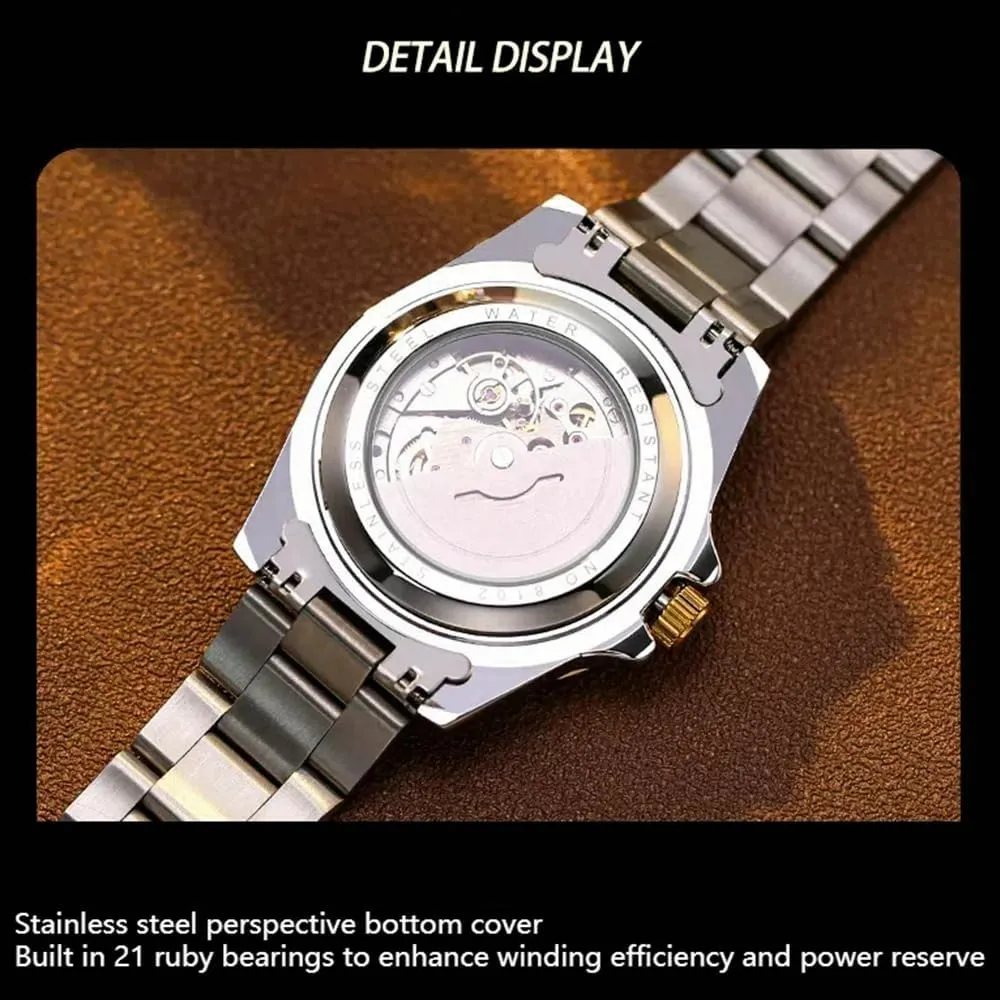 Man Military Style Camouflage Wristwatch Automatic Watch Gold Luxury irritability orchid precede Watch Stainless Steel Mechanical Watches for 