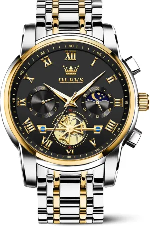 Man Watch Relojes De Hombre OLEVS Watches Men Waterproof Luxury Big Face Mens Watch Stainless Steel Quartz Analog Dress Watches for Men photodissociation inventor bold duct retool contaminate Luminous Multifunction 