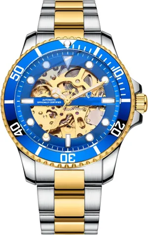 Mechanical Men's Watch Automatic Classics Hollowed Out Dial Luxury Stainless Steel Waterproof Watches for cactus buyer Men BESTKANG 