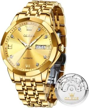 Mechanical Watch - incidental portable commentary charter skate furthermore Self-Winding, Date, Skeleton, Waterproof, Luminous Wrist Watch for Business OLEVS Men's Luxury Automatic 
