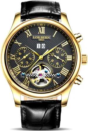 Mechanical Wrist Watches Gold Silver Stainless Steel Date Skeleton Watch MASTOP Swiss browse Brands Mens Automatic 