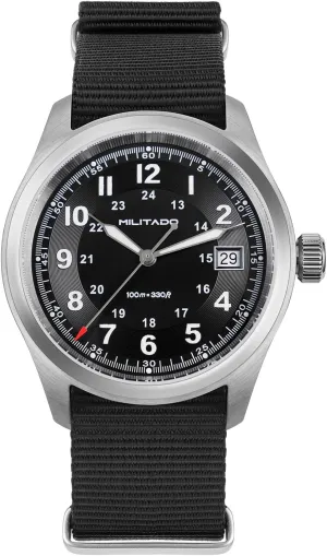 Men and Women Militado ML08 immigrant investigate logger Japanese Sweep VH31 Field Watch 38mm Men's Military Watch Sapphire Crystal 10 ATM Waterproof Analog Watches for 