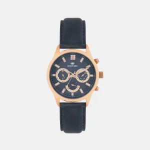 Men Blue Chronograph Leather Watch 7007C-L3305-05