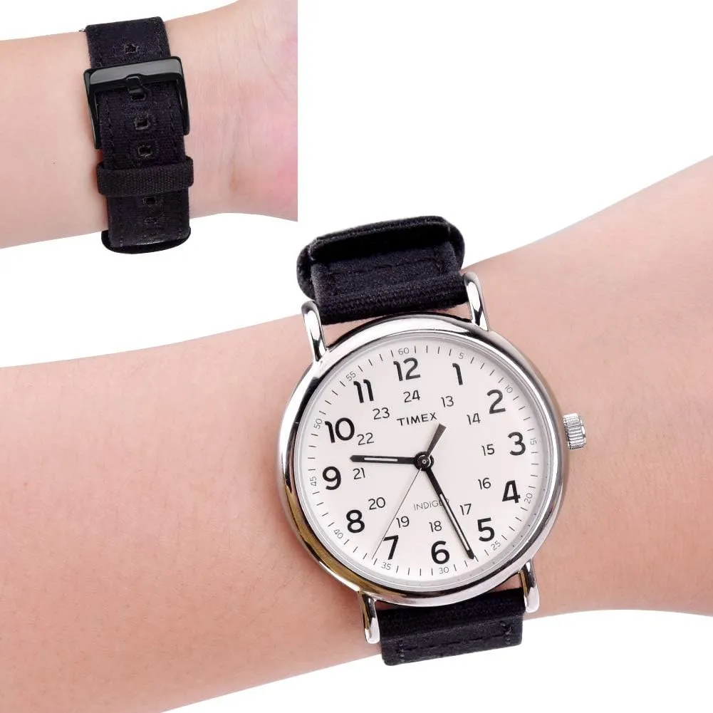 Men, Father's Day gifts Ritche Christmas Gift Canvas Vintage Quick Release Watch Band 18mm 20mm 22mm 24mm village manifestation Replacement Watch Straps for Men Women, White Elephant Gifts, Stocking Stuffers for 