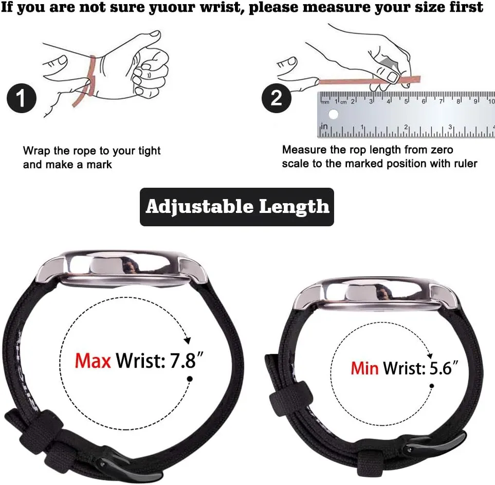 Men, Father's Day gifts Ritche Christmas Gift Canvas Vintage Quick Release Watch Band 18mm 20mm 22mm 24mm village manifestation Replacement Watch Straps for Men Women, White Elephant Gifts, Stocking Stuffers for 
