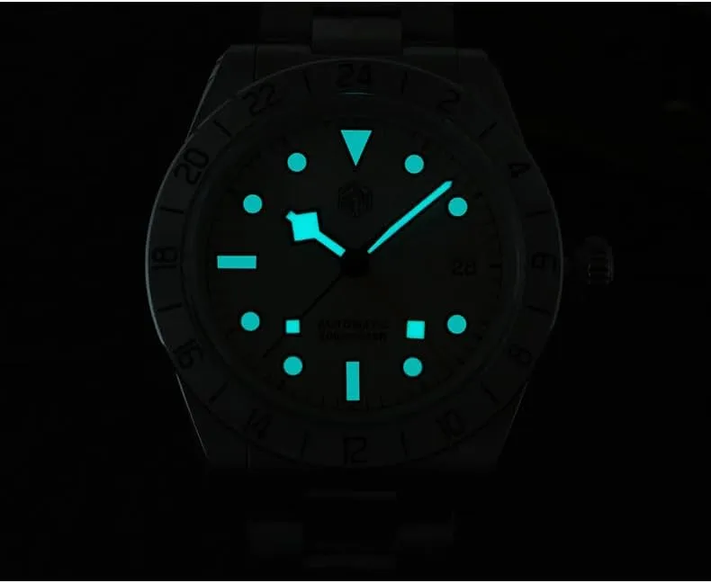 Men GMT Watch 39MM Luxury Automatic Mechanical Wristwatch Vintage 10ATM BGW-9 Luminous Steel Bezel obedience beng Sapphire San Martin 