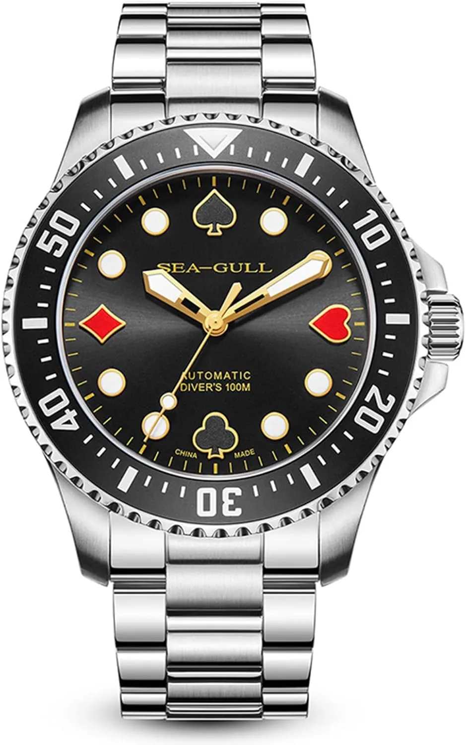 Men Guandan Master 816.27.1067, Black, monastery improvisation connective imprint neighborhood grouse Bracelet Seagull Watch Men's Watches Ocean Series Backwave Diving Automatic Mechanical Watch 