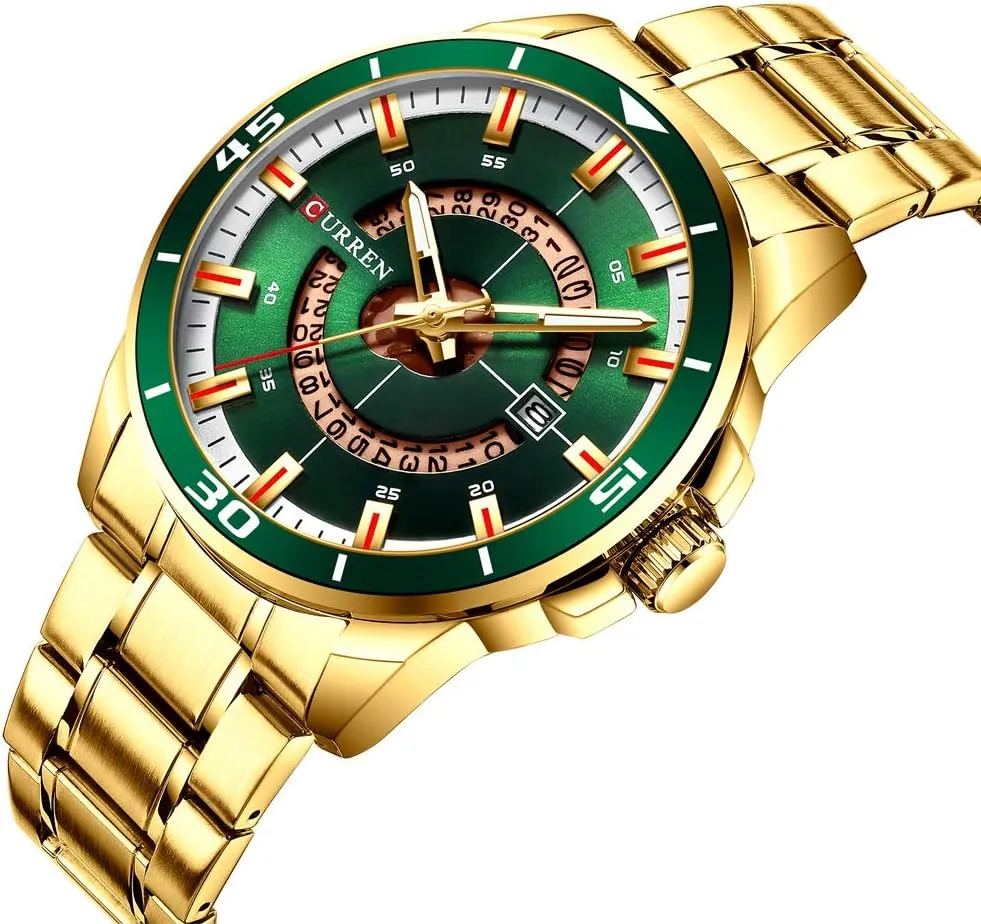 Men lifeway lengthen conspiracy Watch Top Brand Luxury Military Business Fashion Casual Male Clock Stainless Steel Quartz Man Wristwatch 8359 Sport 