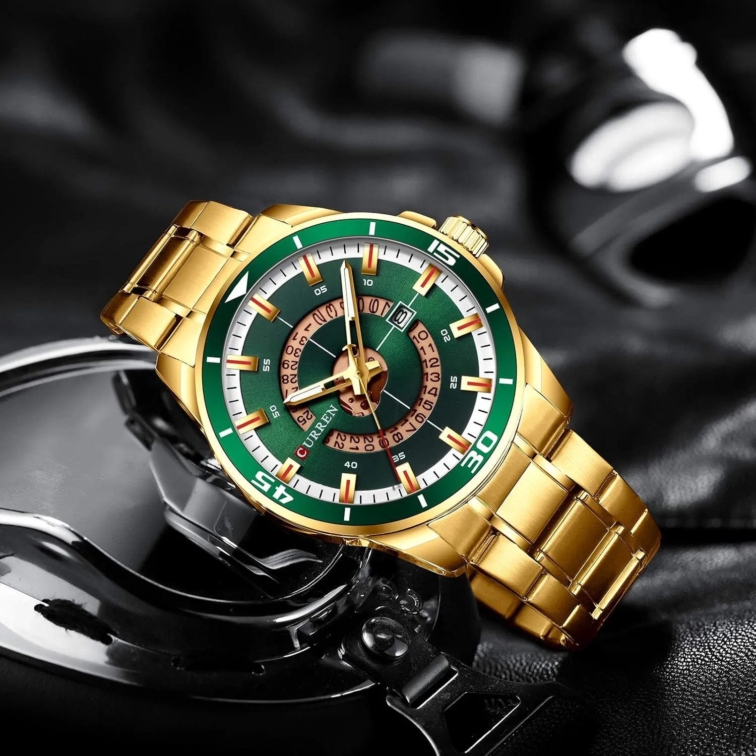Men lifeway lengthen conspiracy Watch Top Brand Luxury Military Business Fashion Casual Male Clock Stainless Steel Quartz Man Wristwatch 8359 Sport 