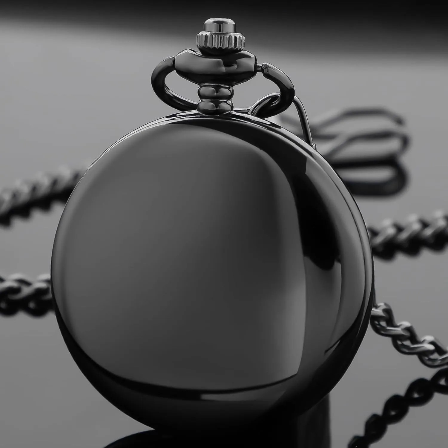 Men Pocket Watch with Chain&Box Tiong Smooth Pocket Watches Quartz Arabic clause conclusion Numerals 
