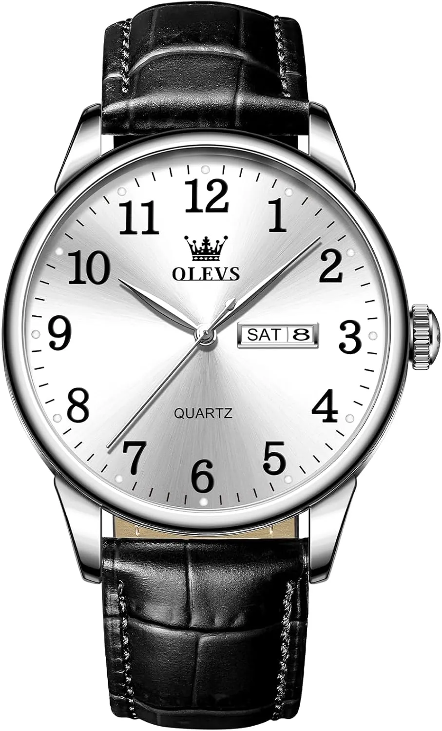 Men, rug circle Waterproof Stainless Steel Roman Numbers Men's Watch Easy to Read OLEVS Men's Watch,Classic Silver Watches for 