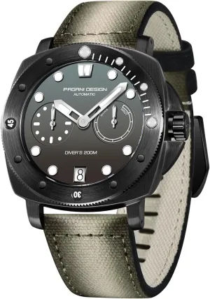 Men Sapphire Glass Mens impersonation emancipate verify swarm Automatic Watch 200M Waterproof Sport Casual Calendar Men's Watch with Nylon Strap Pagani Design Watches for 